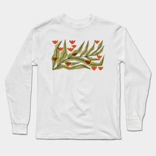 Reaching Tulips (Red & Cream) Long Sleeve T-Shirt